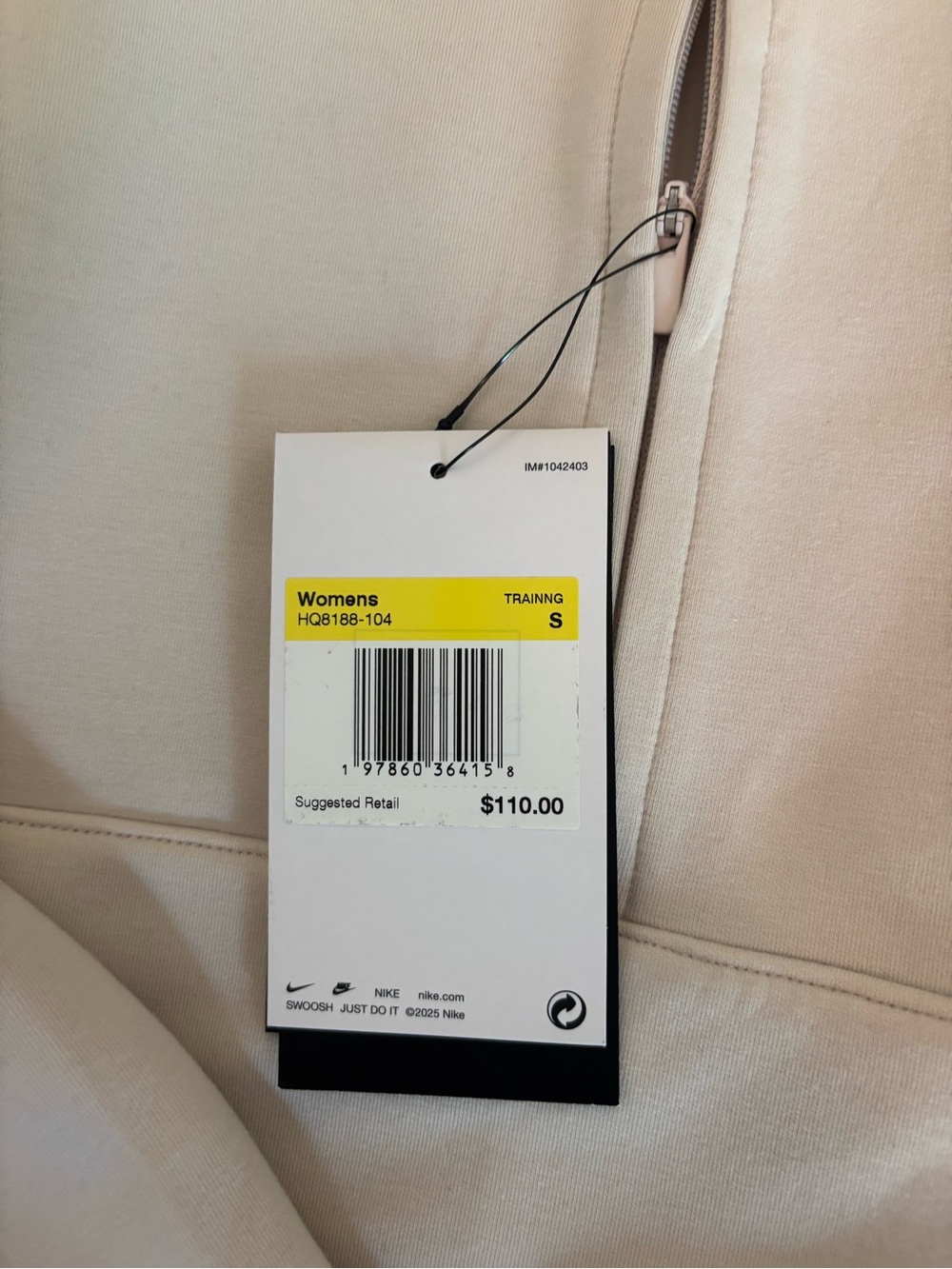Nike Cream Women's Quarter-Zip Pullover - Picture 4 of 5